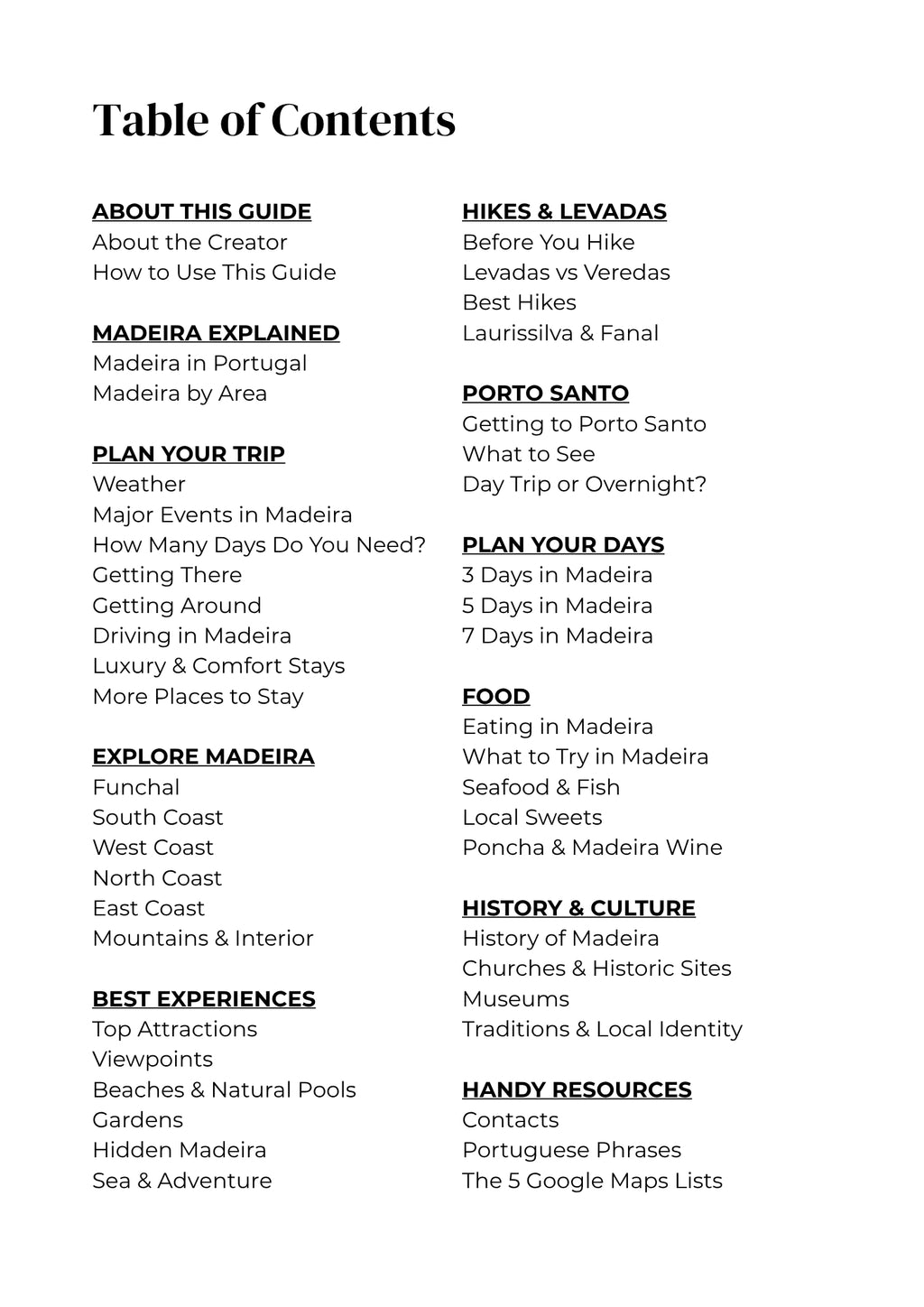 Madeira Guide